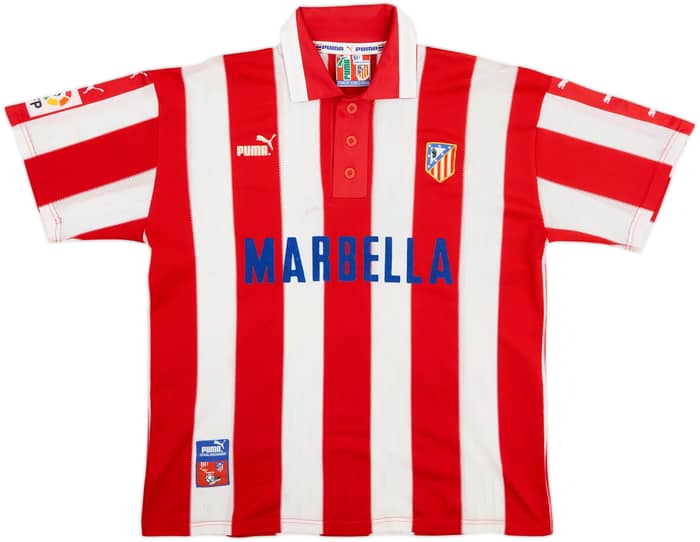 1997-98 Atletico Madrid Home Shirt Vieri #9 - 7/10 - (L)