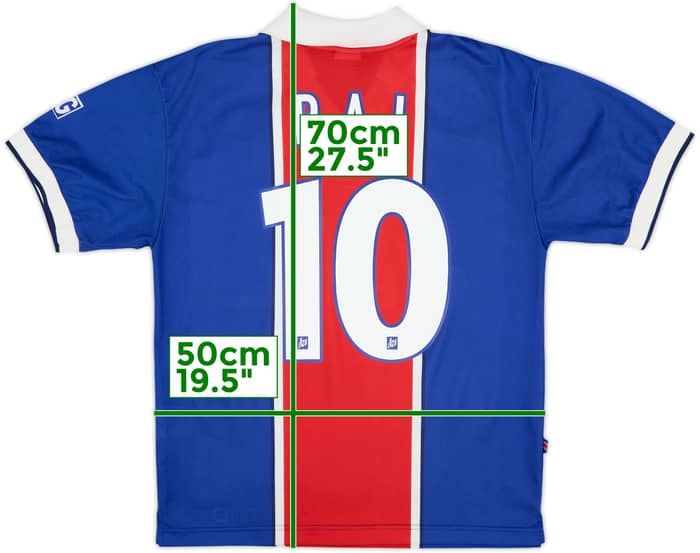 1997-98 Paris Saint-Germain Home Shirt Rai #10 - 8/10 - (S)