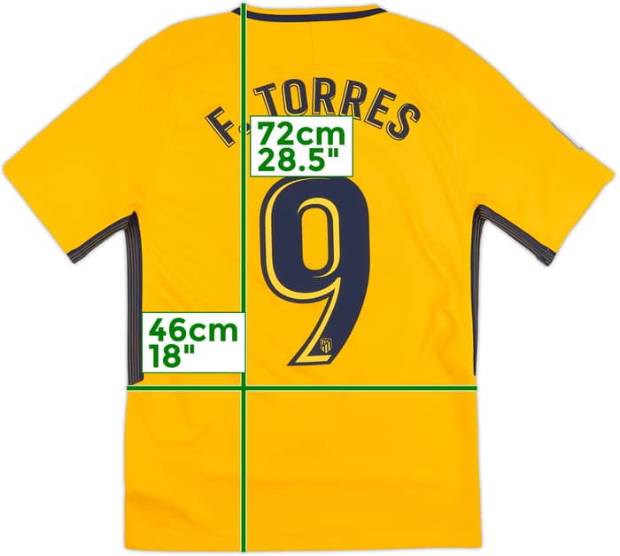 2017-18 Atletico Madrid Away Shirt F.Torres #9 - 6/10 - (S)