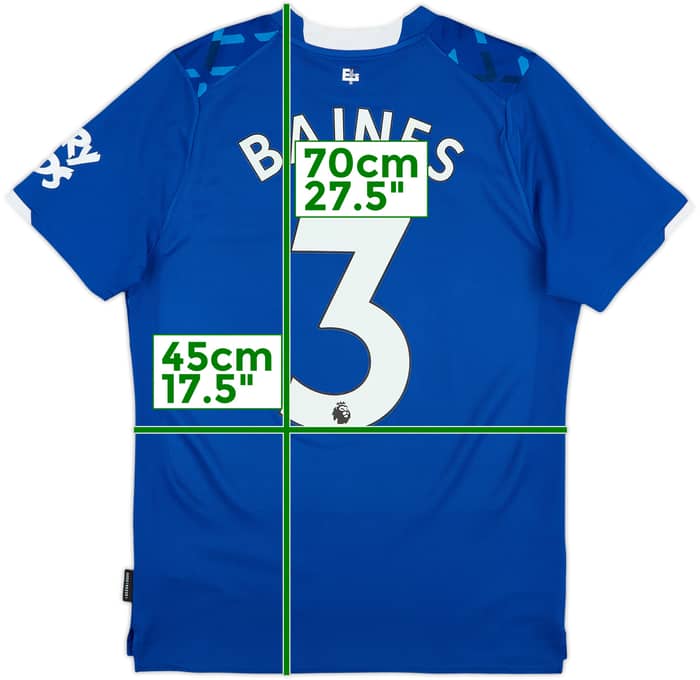 2019-20 Everton Home Shirt Baines #3 - 8/10 - (S)