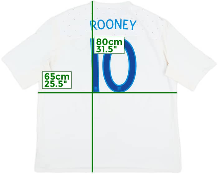 2010-11 England Home Shirt Rooney #10 - 5/10 - (XXL)
