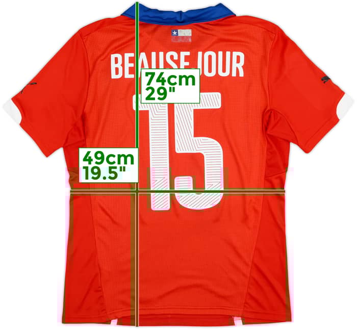 2014-15 Chile Home Shirt Beausejour #15 - 6/10 - (L)