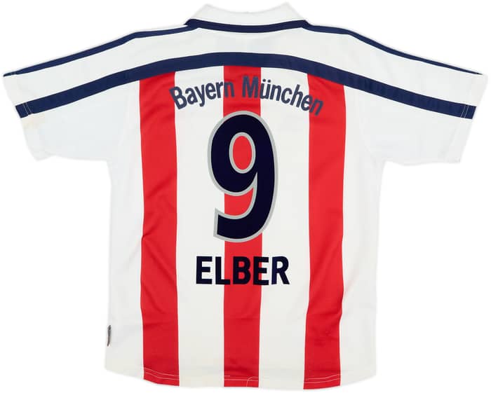 2000-01 Bayern Munich Away Shirt Elber #9 - 7/10 - (Y)