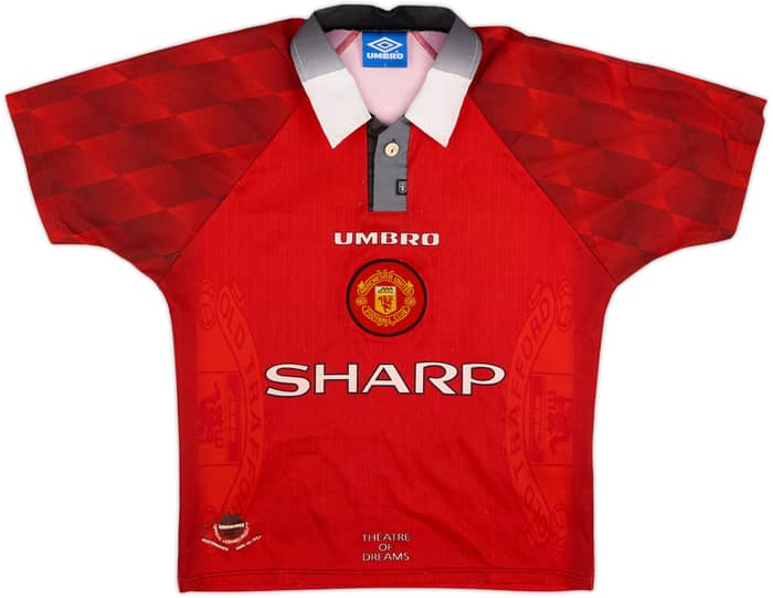 1996-98 Manchester United Home Shirt Cantona #7 - 5/10 - (Y)