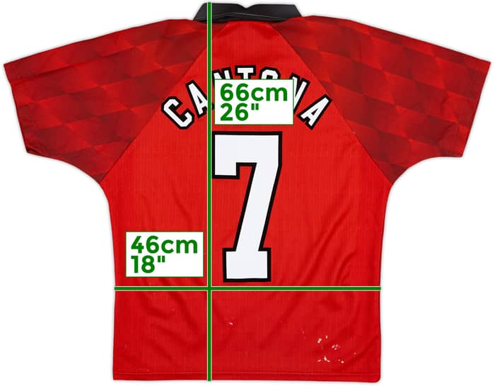 1996-98 Manchester United Home Shirt Cantona #7 - 5/10 - (Y)