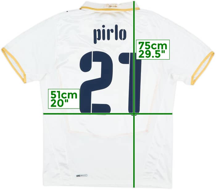 2007-08 Italy Away Shirt Pirlo #21 - 6/10 - (M)