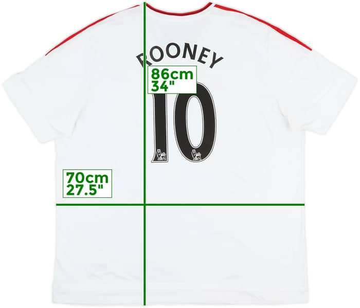 2015-16 Manchester United Away Shirt Rooney #10 - 6/10 - (3XL)