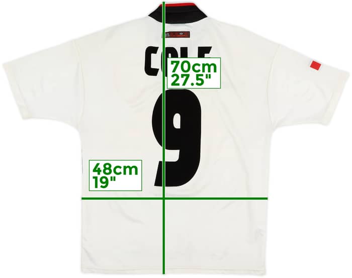 1997-99 Manchester United Away Shirt Cole #9 - 5/10 - (Y)