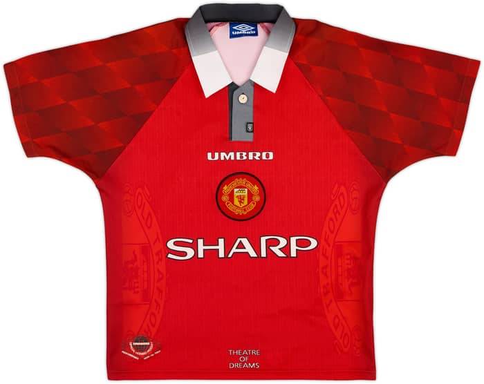 1996-98 Manchester United Home Shirt Cantona #7 - 10/10 - (Y)