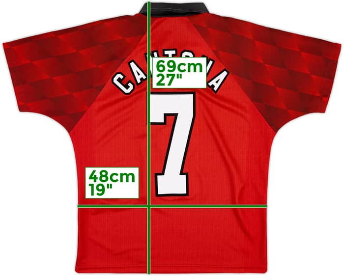1996-98 Manchester United Home Shirt Cantona #7 - 10/10 - (Y)