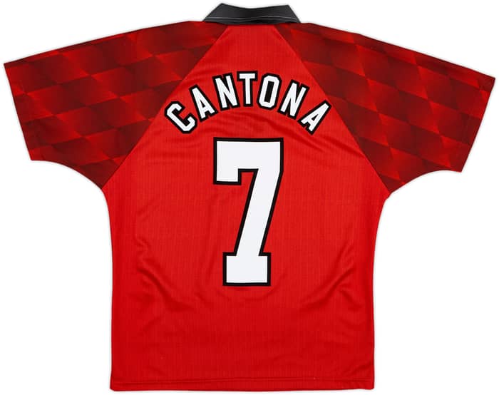 1996-98 Manchester United Home Shirt Cantona #7 - 8/10 - (Y)