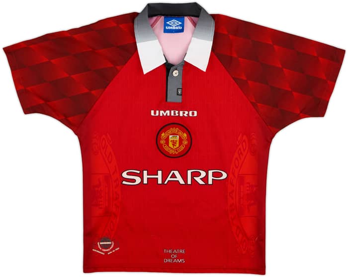 1996-98 Manchester United Home Shirt Cantona #7 - 8/10 - (Y)