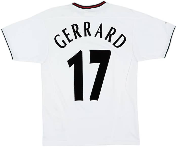 2003-04 Liverpool Away Shirt Gerrard #17 - 8/10 - (XL.Boys)