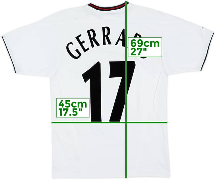 2003-04 Liverpool Away Shirt Gerrard #17 - 8/10 - (XL.Boys)