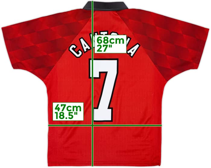 1996-98 Manchester United Home Shirt Beckham #10 - 8/10 - (Y)