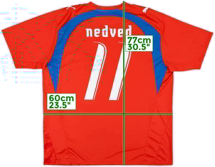 2006-08 Czech Republic Basic Home Shirt Nedved #11 - 10/10 - (XL)