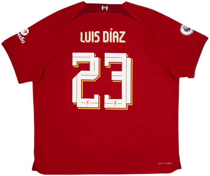 2022-23 Liverpool Authentic Home Shirt Luis Diaz #23 - 10/10 - (3XL)