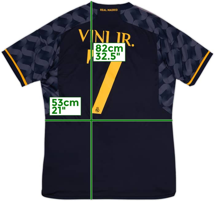 Camiseta de visitante del Real Madrid 2023-24 Vini Jr #7 - 8/10 - (L)