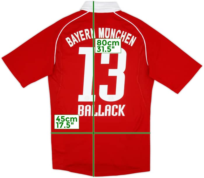 2005-06 Bayern Munich Home Shirt Ballack #13 - 10/10 - (S)