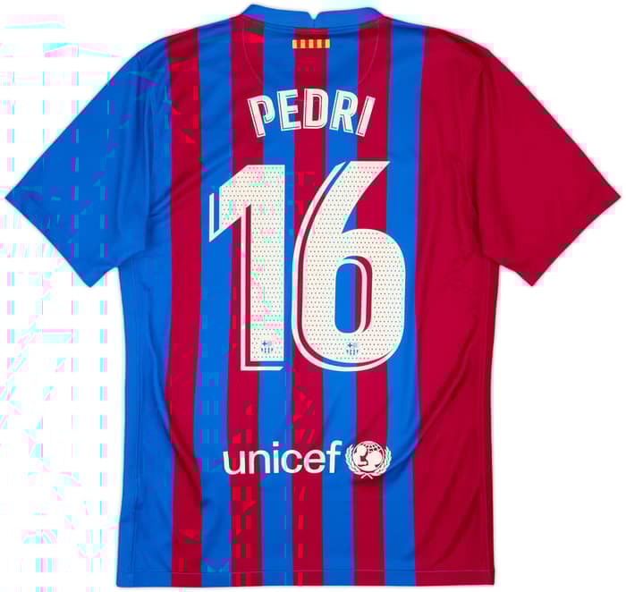 2021-22 Barcelona Home Shirt Pedri #16 - 9/10 - (S)