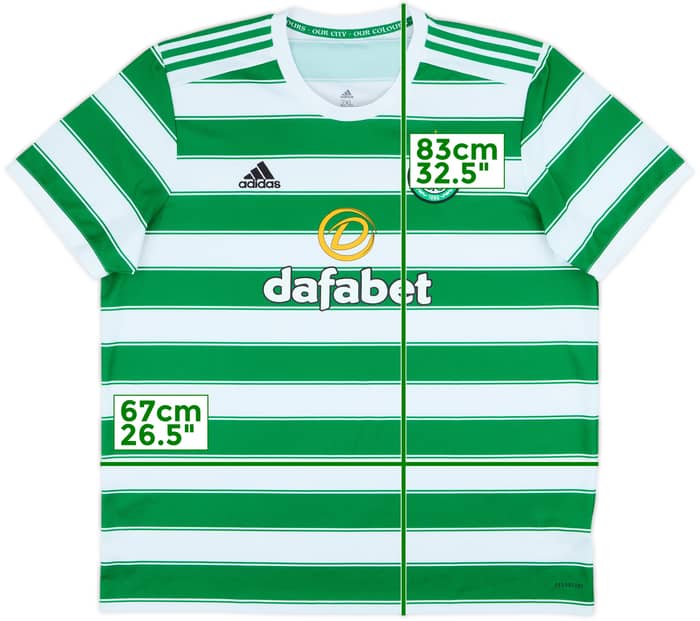2021-22 Celtic Home Shirt - 8/10 - (XXL)