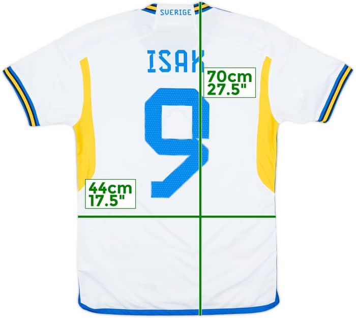 2022-23 Sweden Away Shirt Isak #9 - 9/10 - (S)