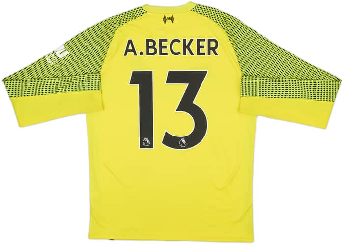 2018-19 Liverpool GK Shirt A.Becker #13 - 6/10 - (S)