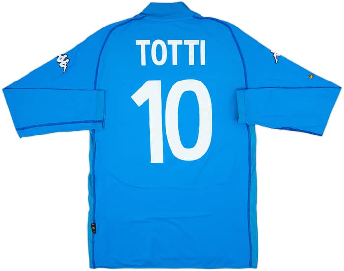 2002 Italy Home L/S Shirt Totti #10 - 8/10 - (XL)