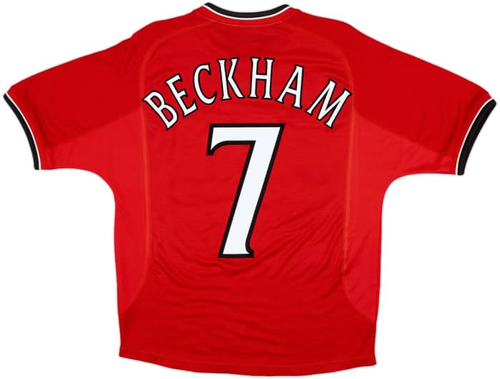 2000-02 Manchester United Home Shirt Beckham #7 - 9/10 - (Y)