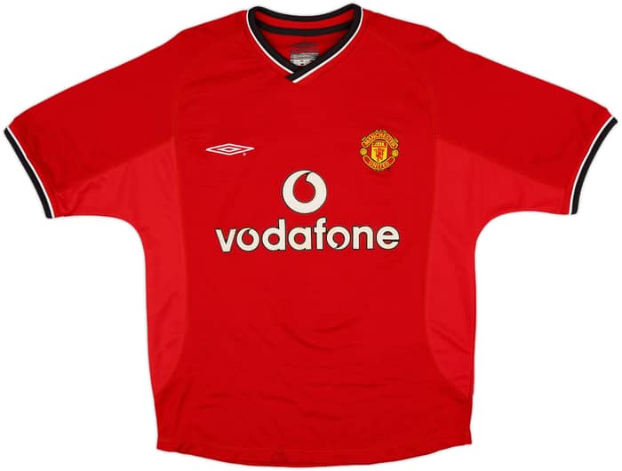 2000-02 Manchester United Home Shirt Beckham #7 - 9/10 - (Y)