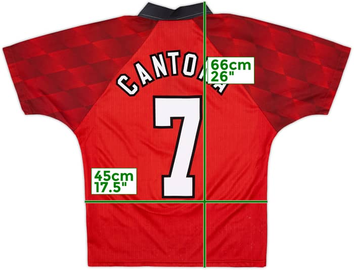 1996-98 Manchester United Home Shirt Cantona #7 - 10/10 - (Y)