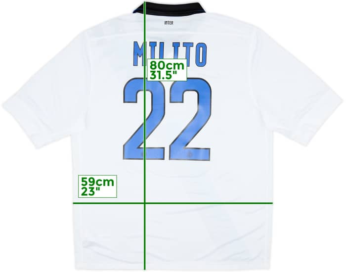 2011-12 Inter Milan Away Shirt Milito #22 (XL)
