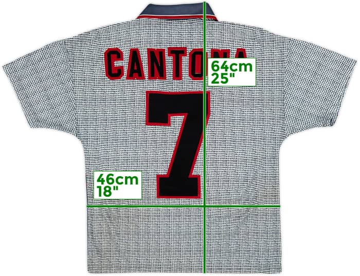 1995-96 Manchester United Away Shirt Cantona #7 - 8/10 - (Y)