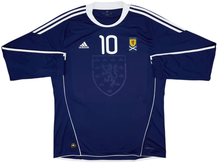 2010-11 Scotland Home L/S Shirt Fletcher #10 - 8/10 - (XXL)