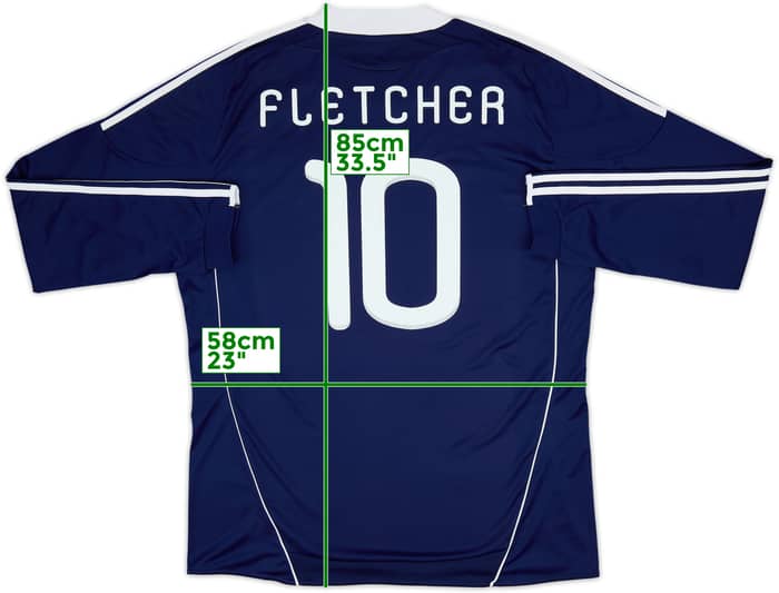 2010-11 Scotland Home L/S Shirt Fletcher #10 - 8/10 - (XXL)