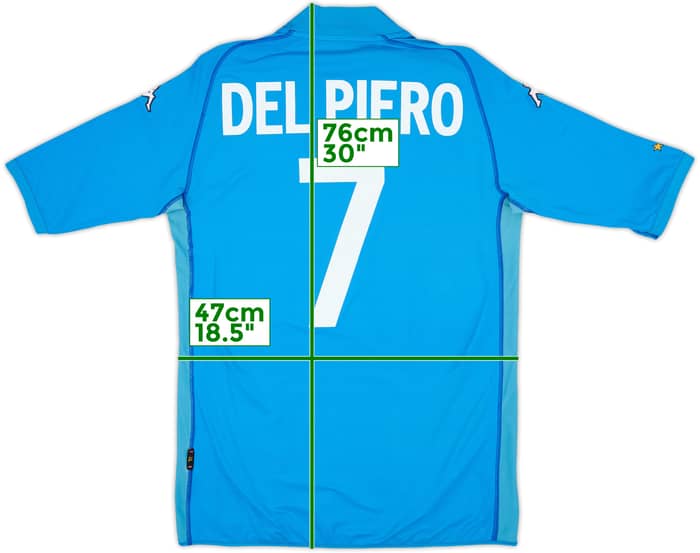 2002 Italy Home Shirt Del Piero #7 - 5/10 - (XL)