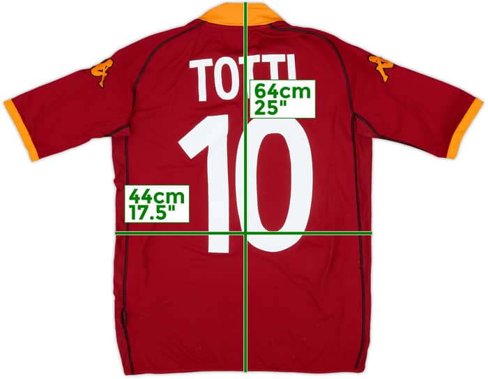 2002-03 Roma Home Shirt Totti #10 - 9/10 - (S)