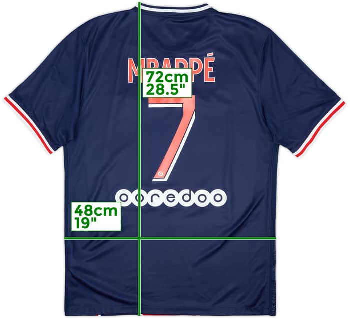 2020-21 Paris Saint-Germain Home Shirt Mbappe #7 - 10/10 - (M)
