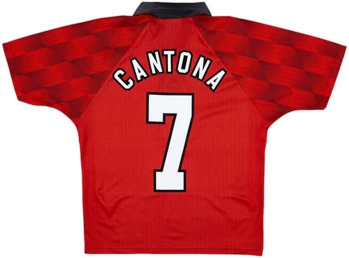 1996-98 Manchester United Home Shirt Cantona #7 - 9/10 - (Y)