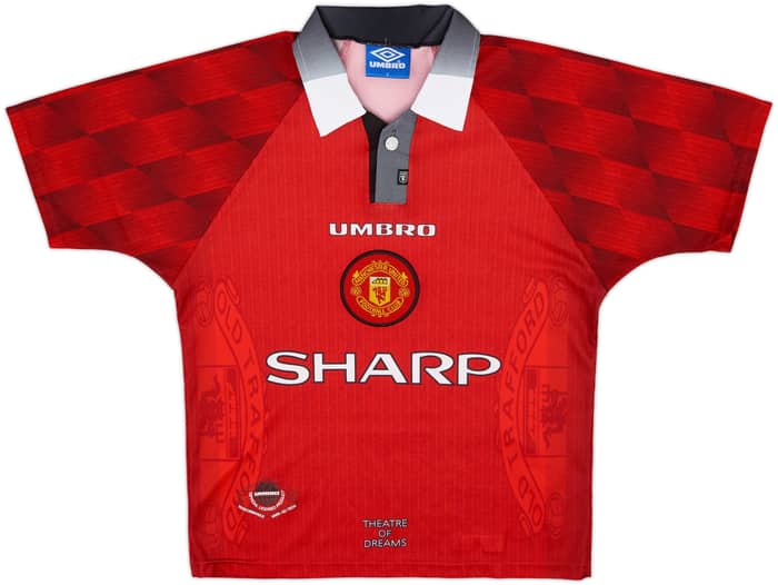 1996-98 Manchester United Home Shirt Cantona #7 - 9/10 - (Y)