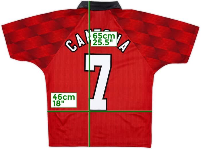 1996-98 Manchester United Home Shirt Cantona #7 - 9/10 - (Y)