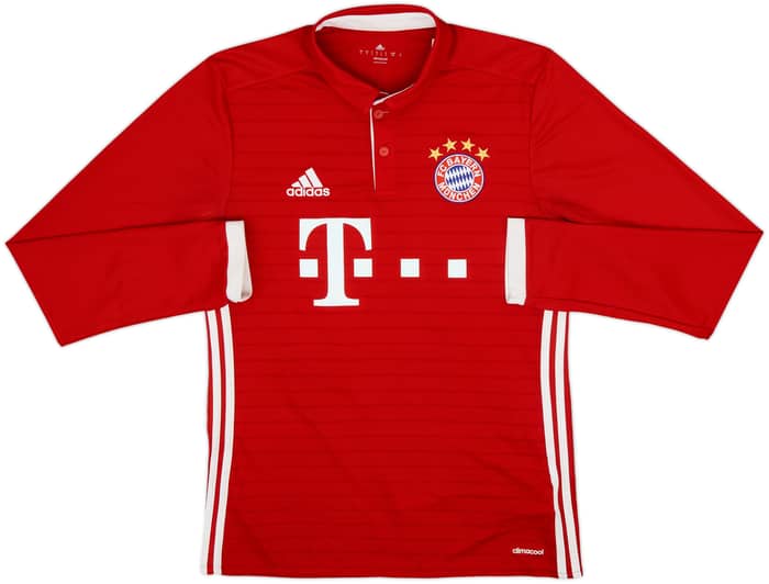 2016-17 Bayern Munich Home L/S Shirt Robben #10 - 9/10 - (S)