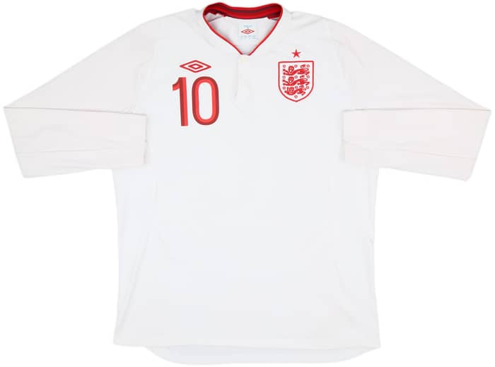 2012-13 England Home L/S Shirt Rooney #10 - 7/10 - (L)