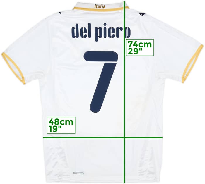 2007-08 Italy Away Shirt Del Piero #7 - 8/10 - (M)