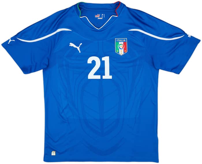 2010-12 Italy Home Shirt Pirlo #21 - 10/10 - (L)