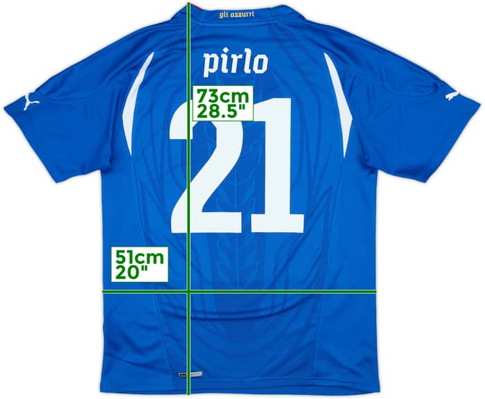 2010-12 Italy Home Shirt Pirlo #21 - 10/10 - (L)