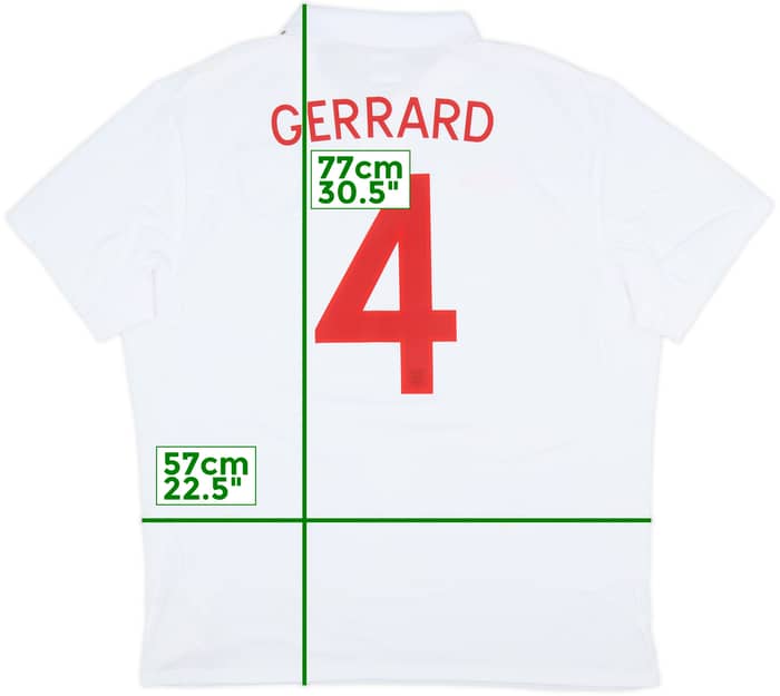 2009-10 England Home Shirt Gerrard #4 (XL)