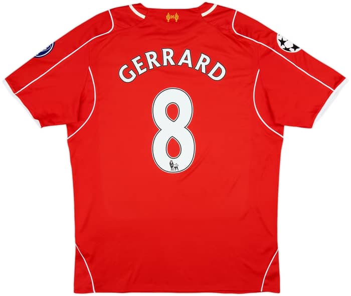 2014-15 Liverpool Home Shirt Gerrard #8 - 7/10 - (XL)