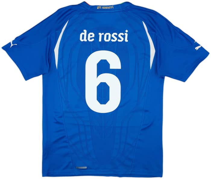2010-12 Italy Home Shirt De Rossi #6 - 6/10 - (M)