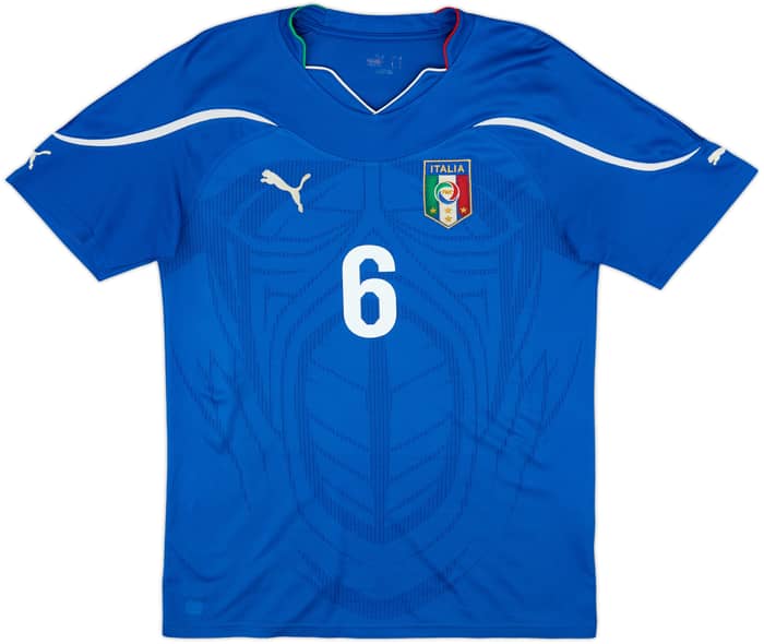 2010-12 Italy Home Shirt De Rossi #6 - 6/10 - (M)